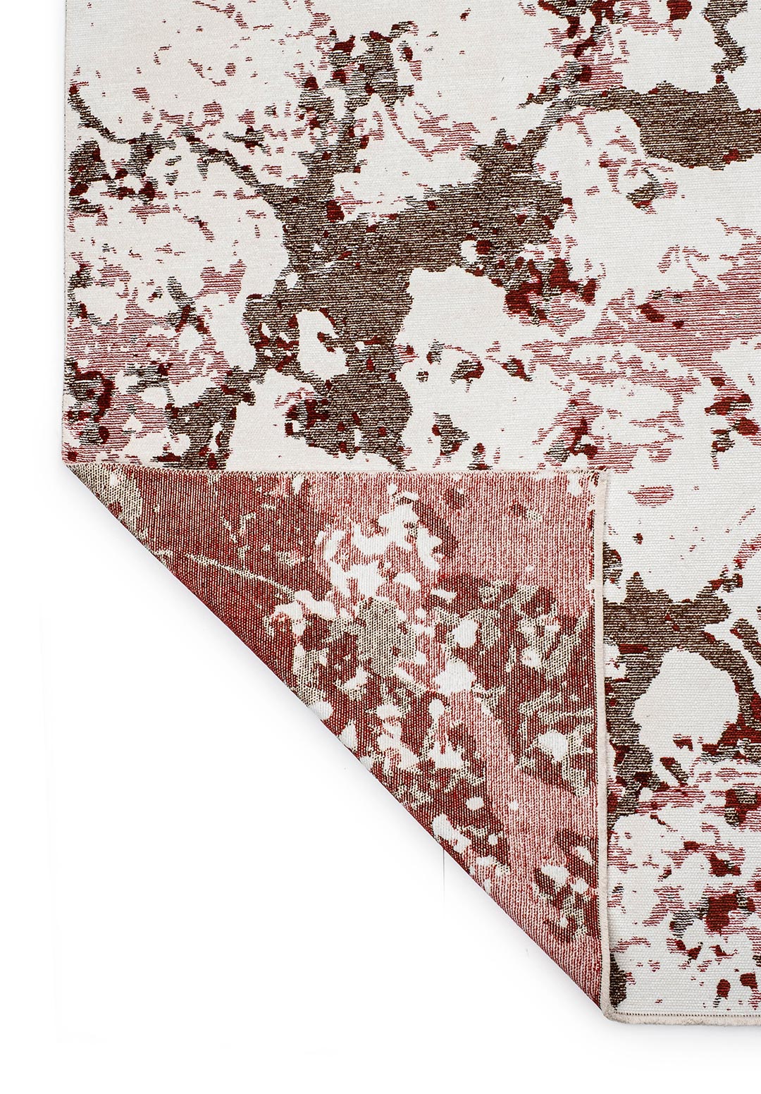 FLASH DARK BROWN - RED - WHITE RUG - 3