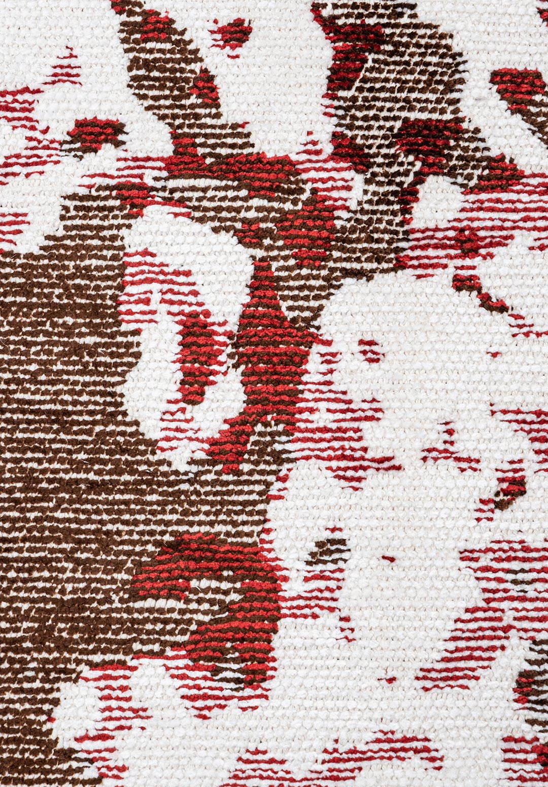 FLASH DARK BROWN - RED - WHITE RUG - 5
