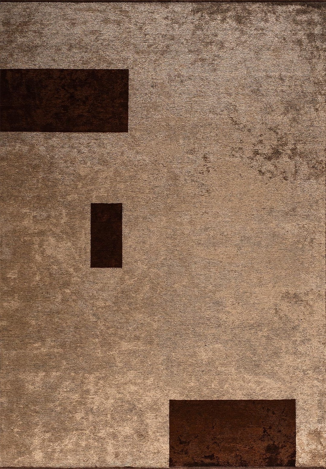 URBAN DARK BEIGE - DARK BROWN - BLACK RUG - 1