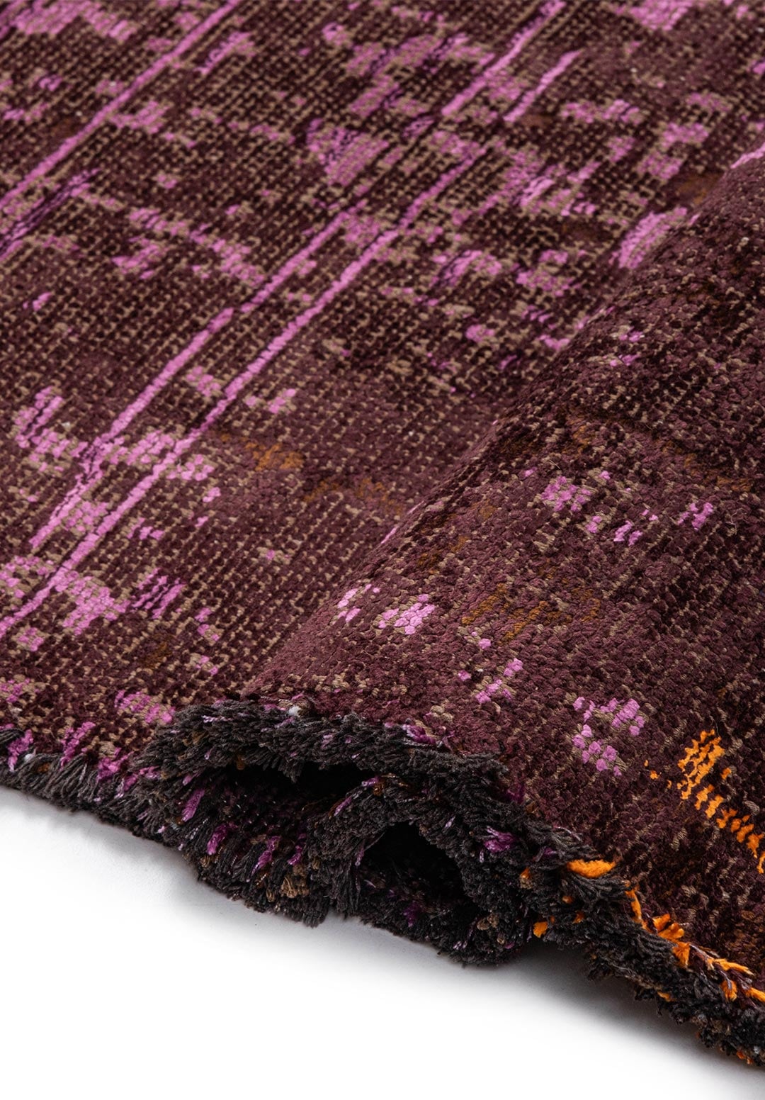 MEDALLION DARK BROWN - PINK - PURPLE - MAGENTA - CYAN - ORANGE RUG - 2