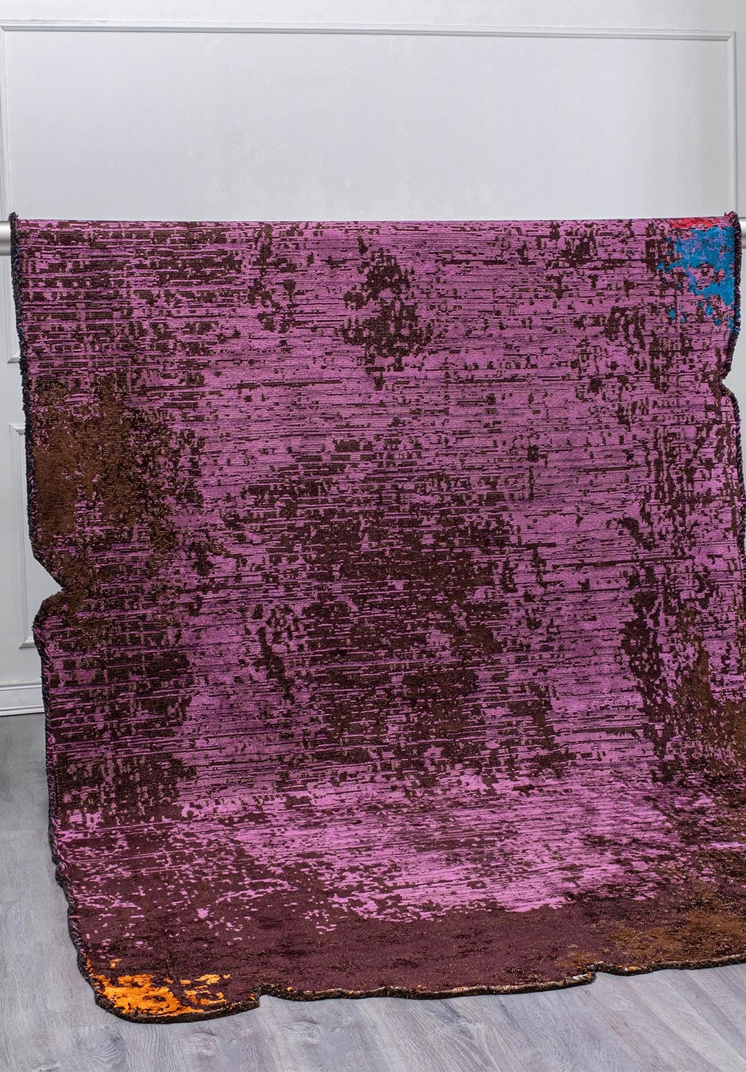 MEDALLION DARK BROWN - PINK - PURPLE - MAGENTA - CYAN - ORANGE RUG - 4