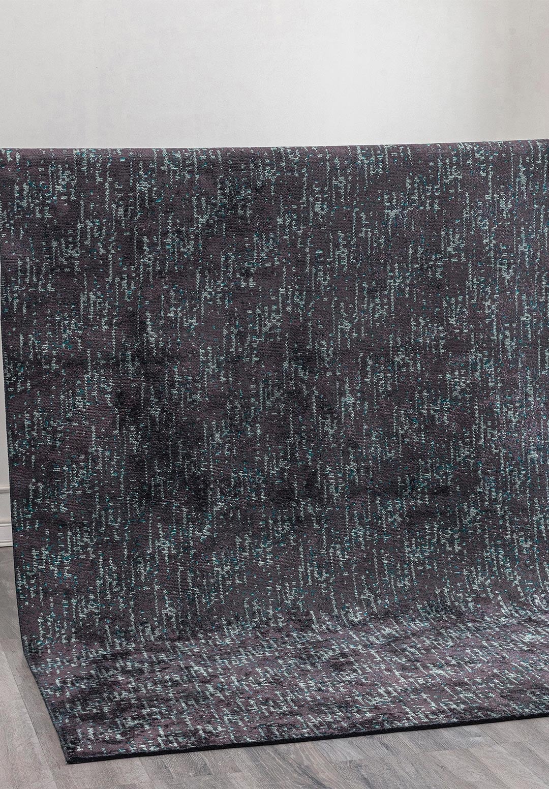 SOLSTICE CHARCOAL - DARK TURQUOISE - RIVER GREEN RUG - 4