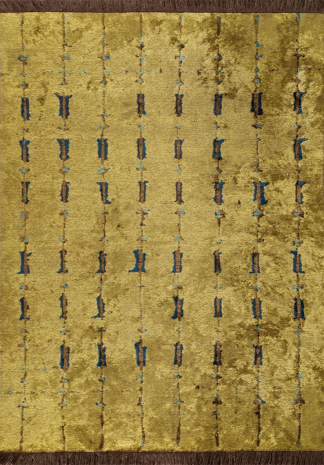 MAYA CYAN - DARK BROWN - KIWI RUG