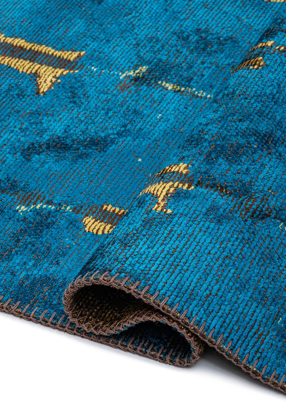 MAYA KIWI - DARK BROWN - CYAN RUG - 2