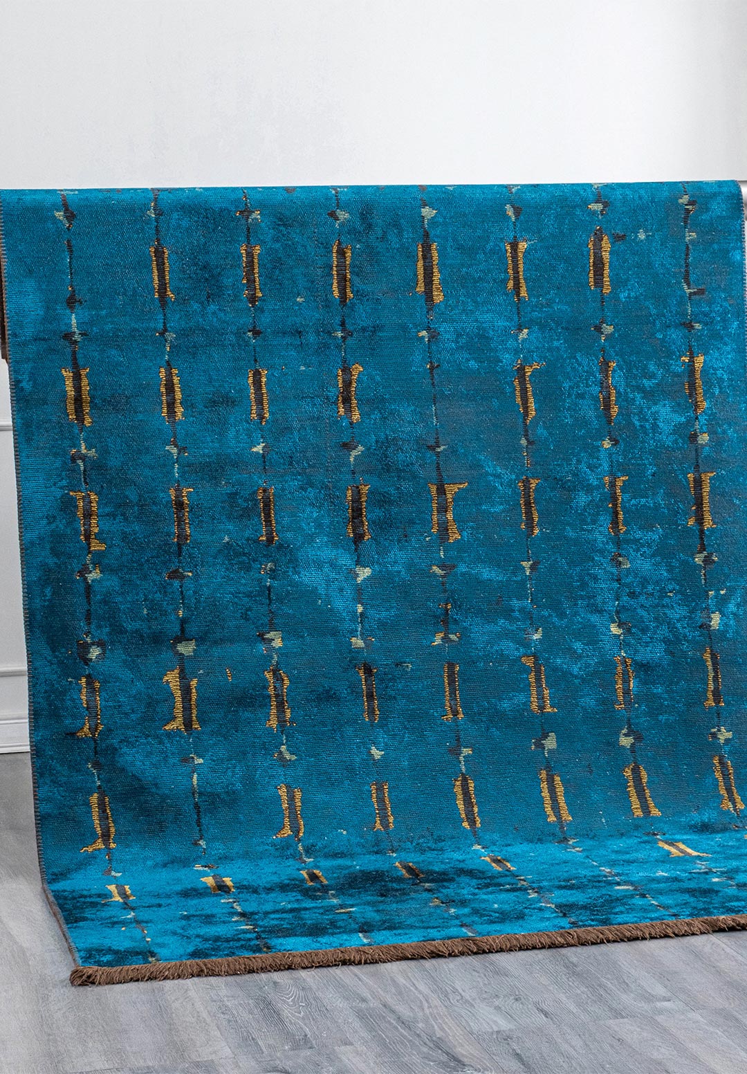 MAYA KIWI - DARK BROWN - CYAN RUG - 4