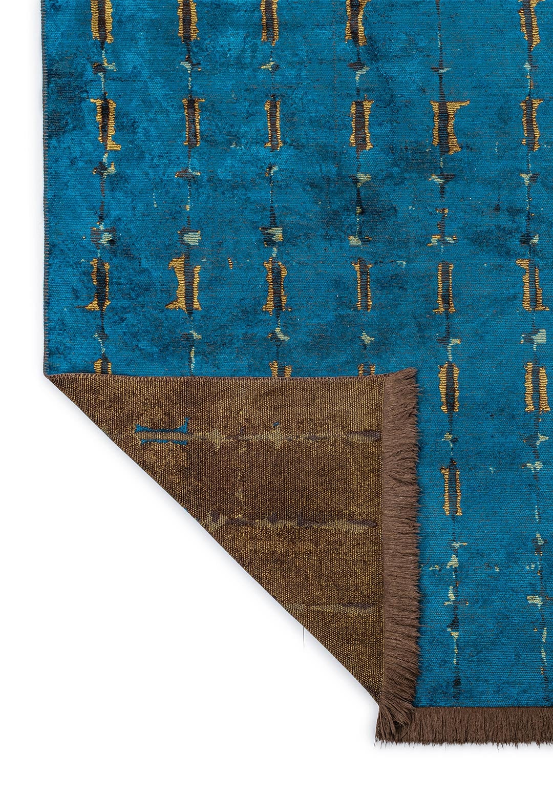 MAYA KIWI - DARK BROWN - CYAN RUG - 3