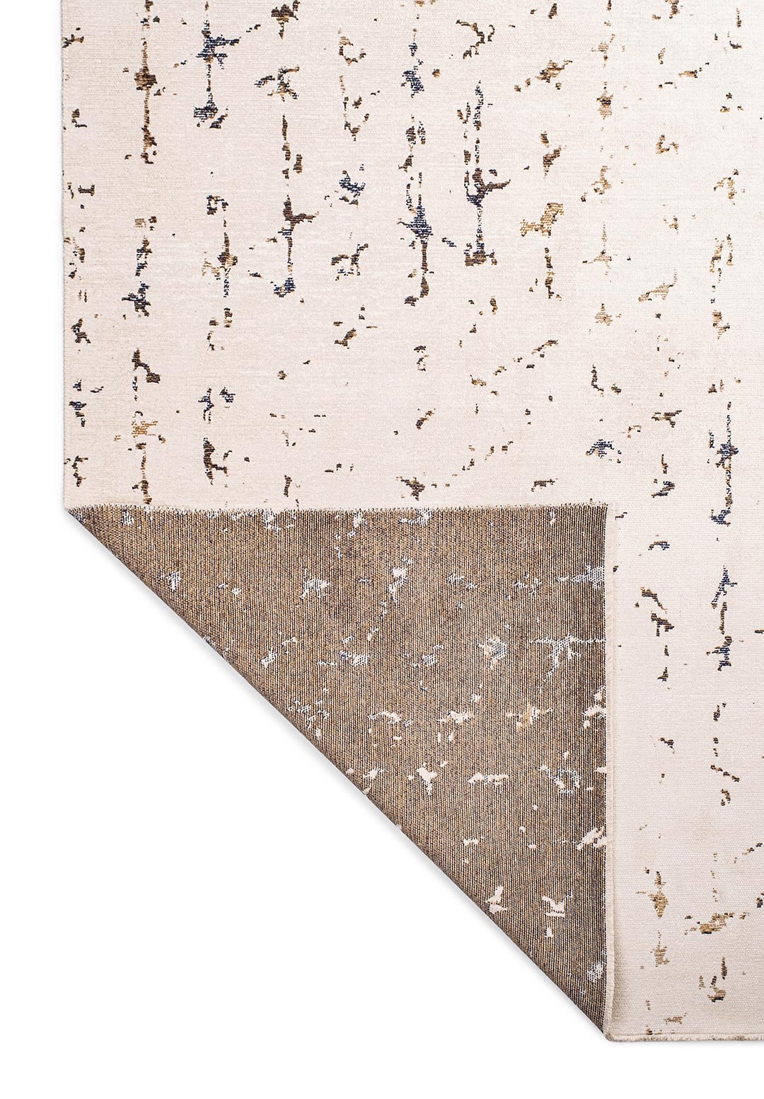 SCATTER DARK NAVY - LIGHT BROWN - ECRU RUG - 3