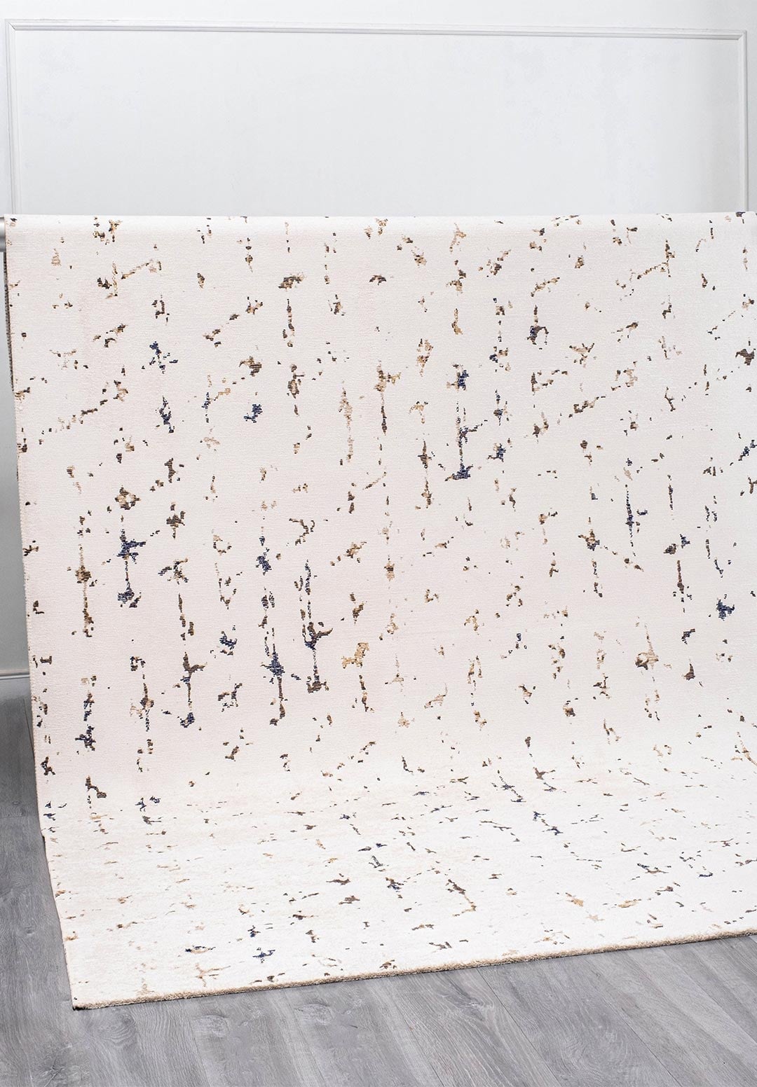 SCATTER DARK NAVY - LIGHT BROWN - ECRU RUG - 4