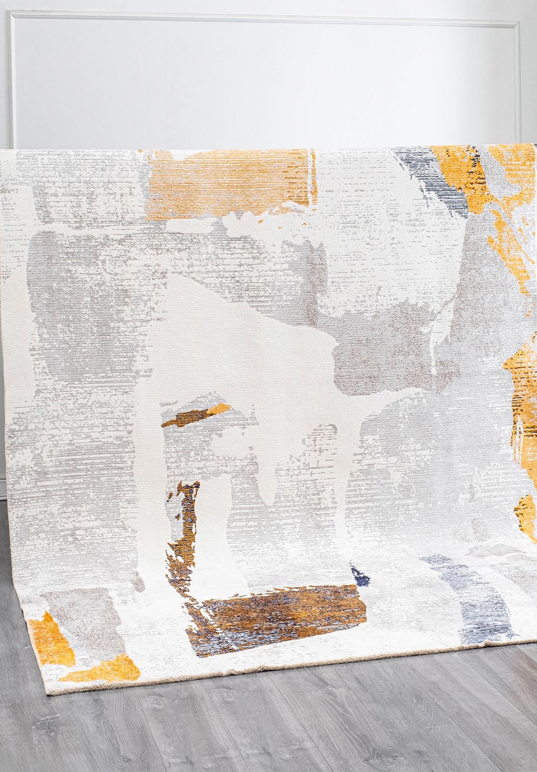 BLISS WHITE - GREY - MUSTARD - DARK NAVY RUG - 4