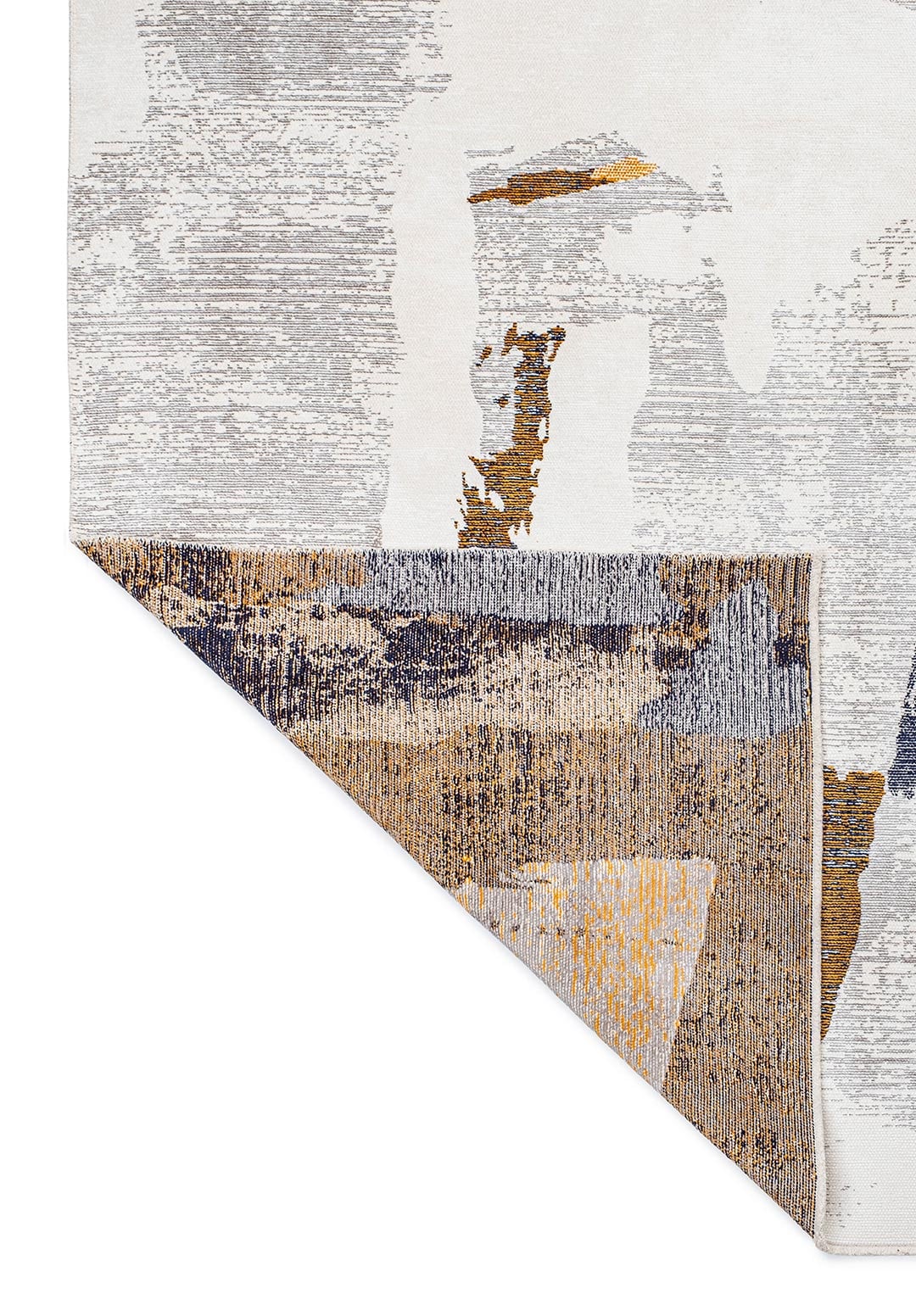 BLISS WHITE - GREY - MUSTARD - DARK NAVY RUG - 3