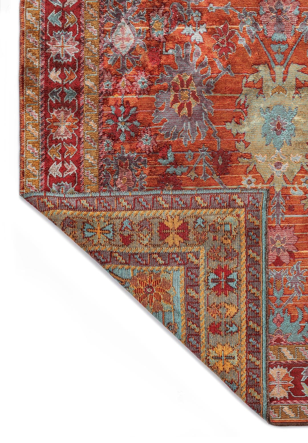 SPLENDOR BONE - MUSTARD - RED - TURQUOISE RUG - 3