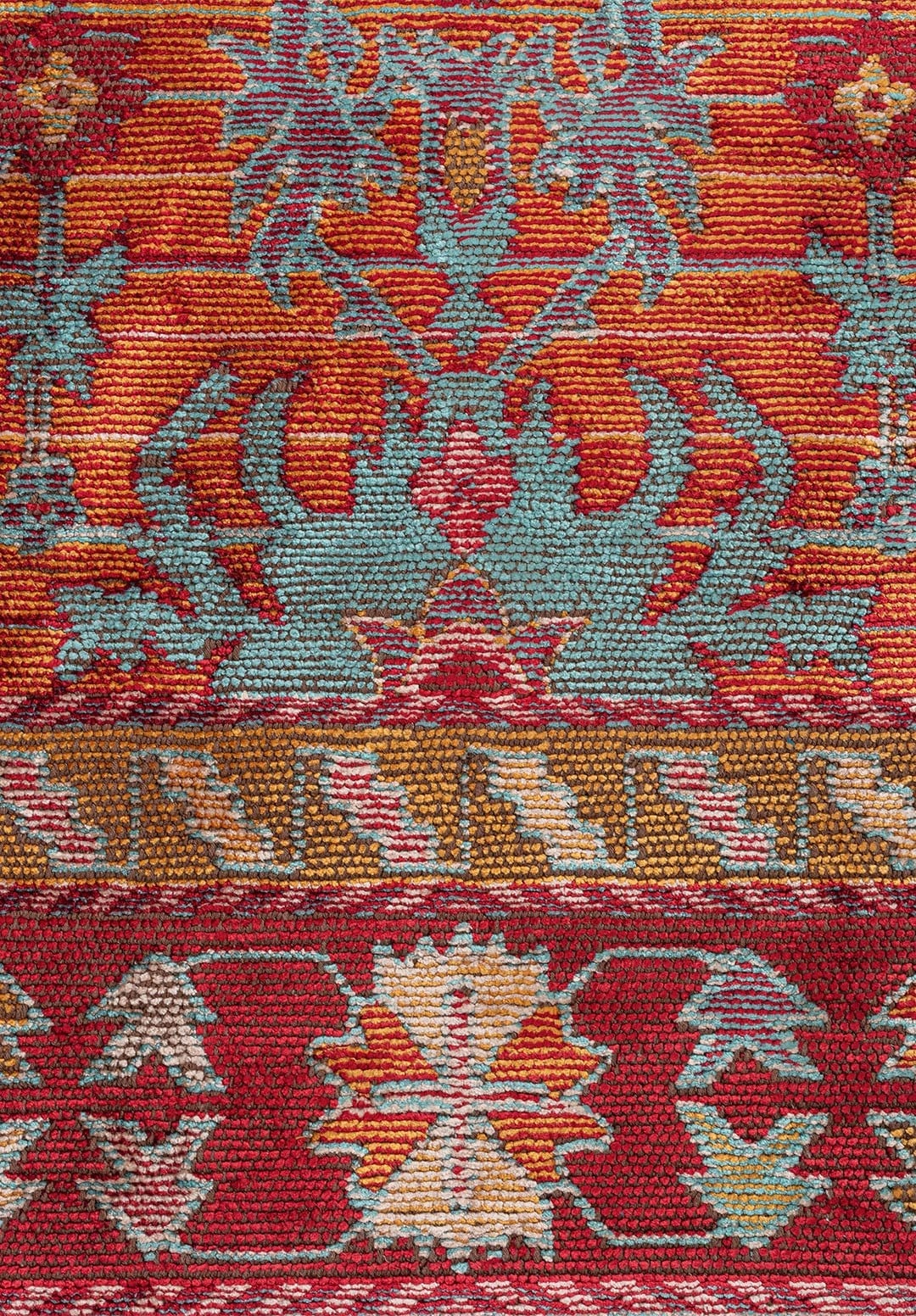 SPLENDOR BONE - MUSTARD - RED - TURQUOISE RUG - 5