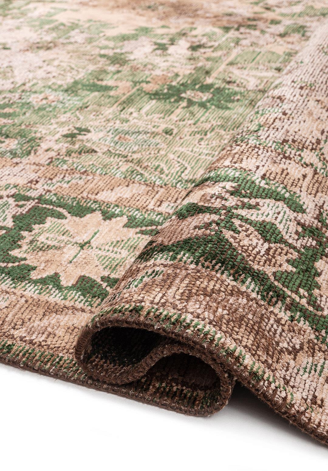 SPLENDOR ERA LIGHT CREAM - DARK BEIGE - FOREST GREEN - DARK BEIGE RUG - 2