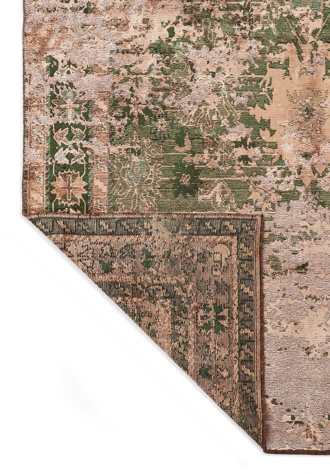 SPLENDOR ERA LIGHT CREAM - DARK BEIGE - FOREST GREEN - DARK BEIGE RUG - 3