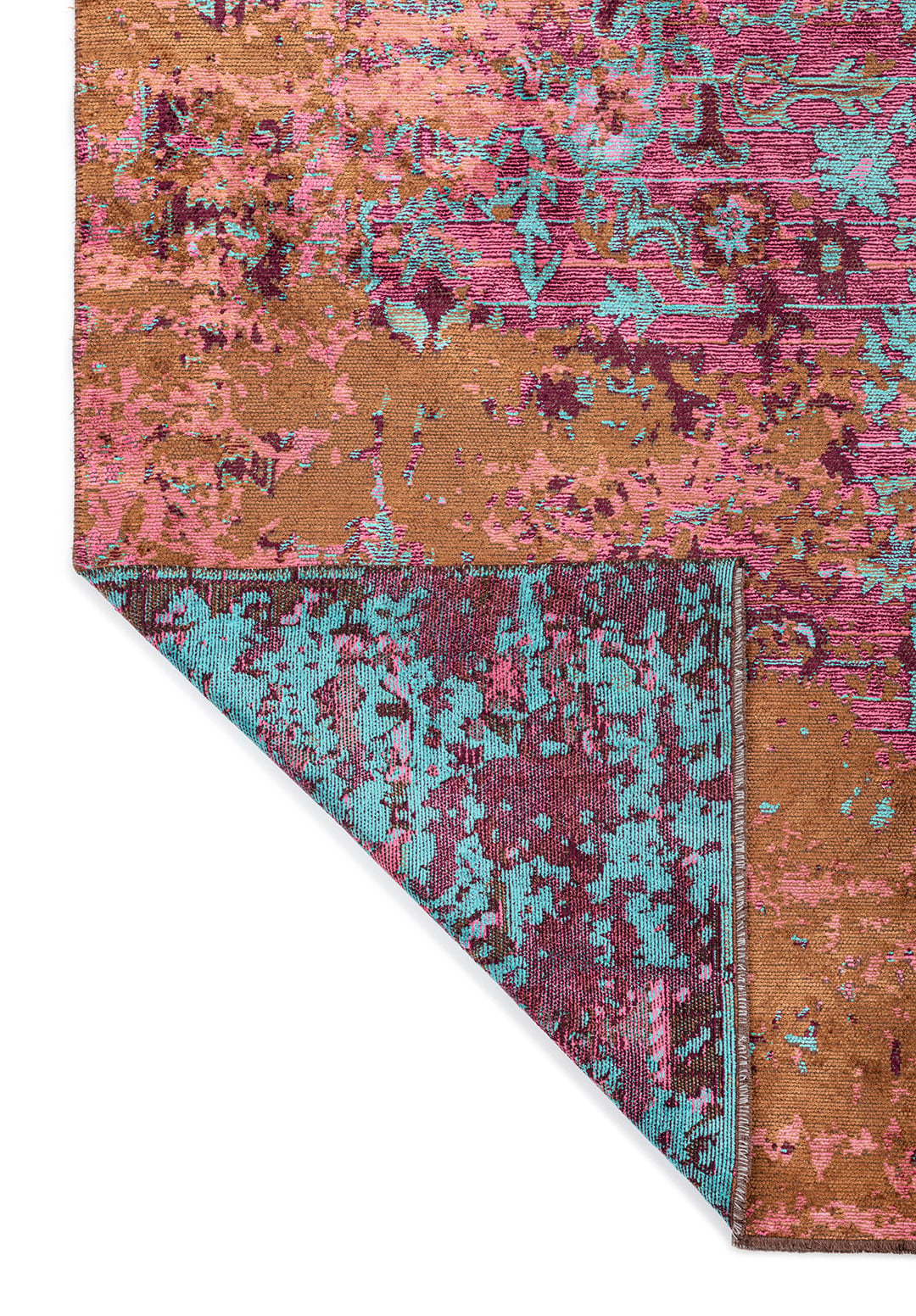 SPLENDOR ERA CACAO - PINK - DARK DAMSON - TURQUOISE RUG - 3