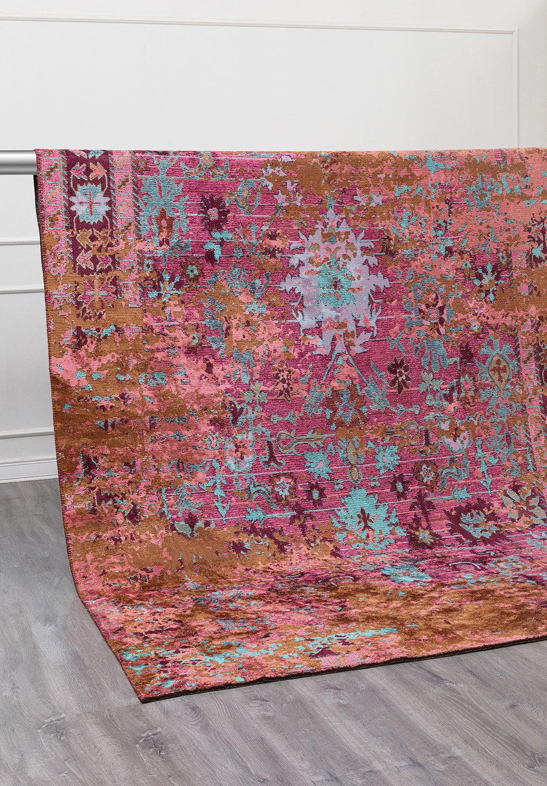 SPLENDOR ERA CACAO - PINK - DARK DAMSON - TURQUOISE RUG - 4
