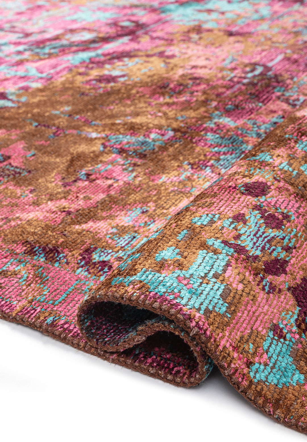 SPLENDOR ERA CACAO - PINK - DARK DAMSON - TURQUOISE RUG - 2