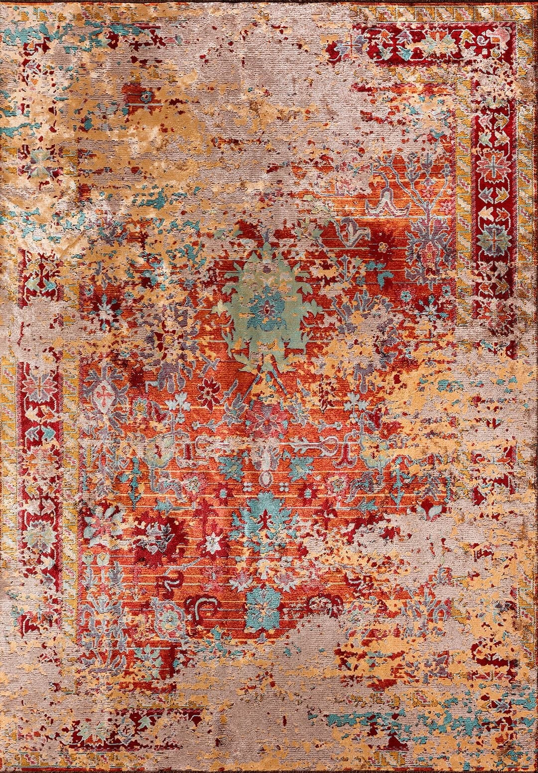 SPLENDOR ERA BONE - MUSTARD - RED - TURQUOISE RUG