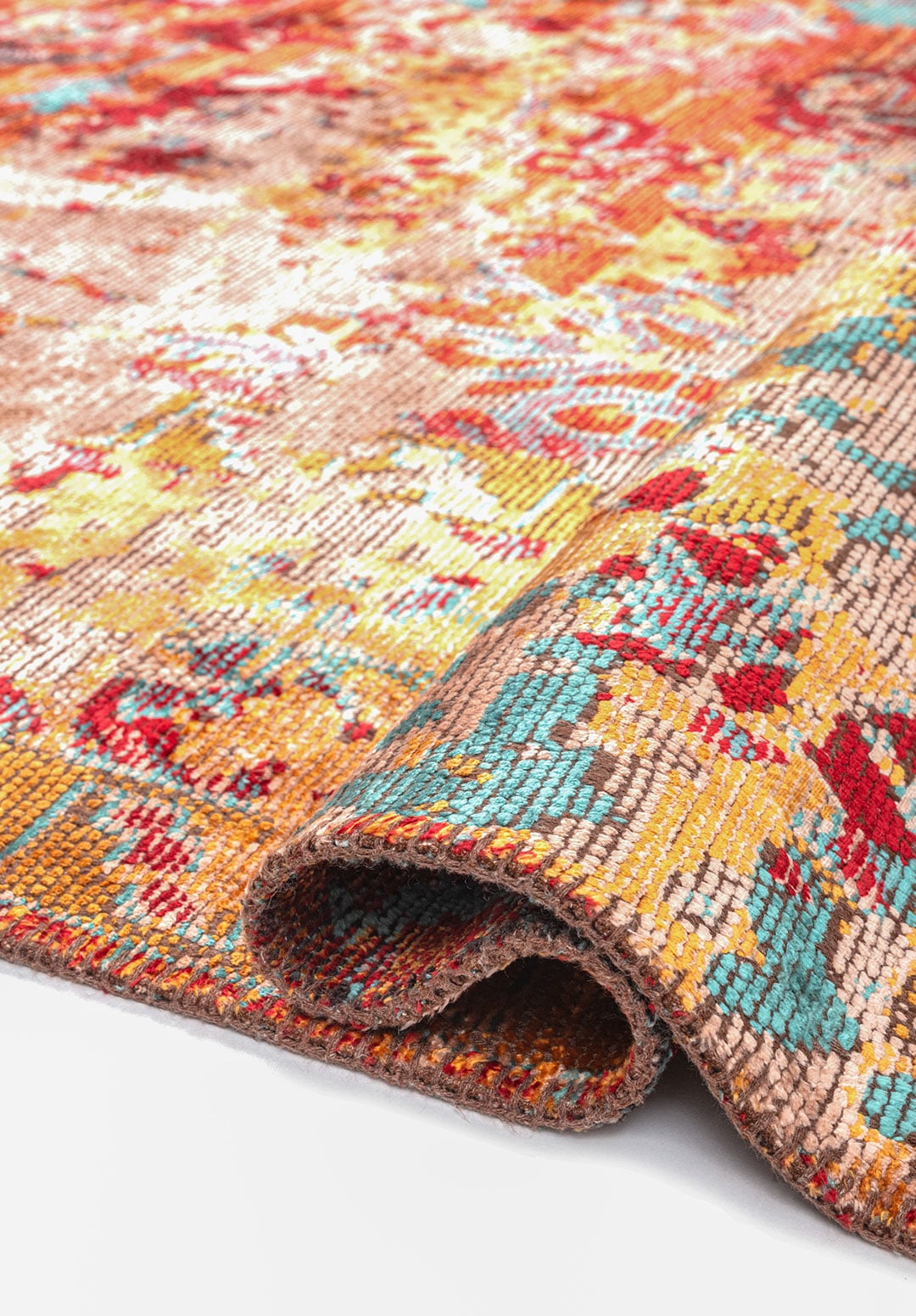 SPLENDOR ERA BONE - MUSTARD - RED - TURQUOISE RUG - 2