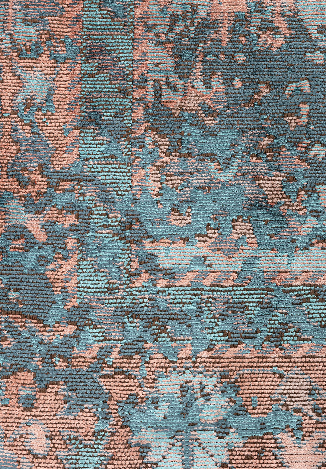 SPLENDOR ERA PETROL - TURQUOISE - LIGHT CORAL - COPPER RUG - 5