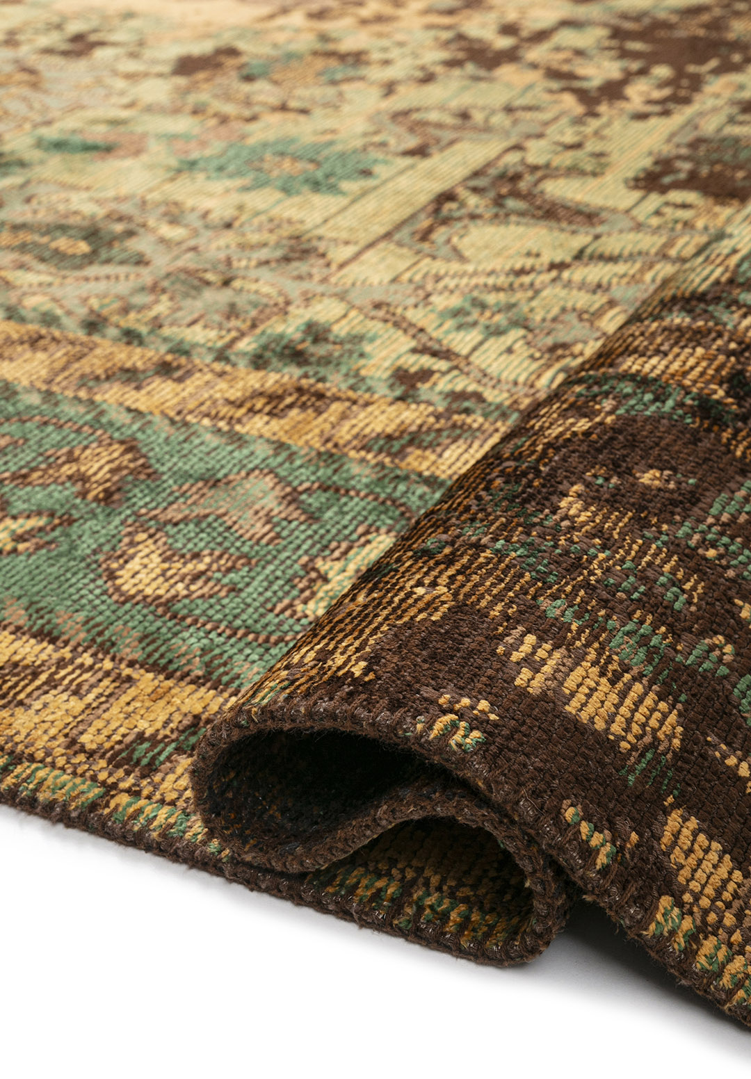 SPLENDOR ERA DARK BROWN - MUSTARD - FOREST GREEN - CACAO RUG - 2
