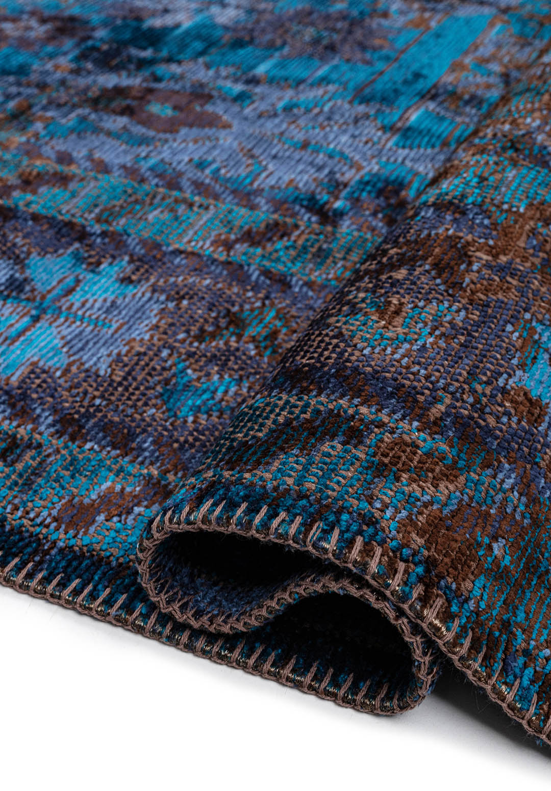 SPLENDOR ERA DARK BROWN - CYAN - DARK NAVY - NAVY BLUE RUG - 2