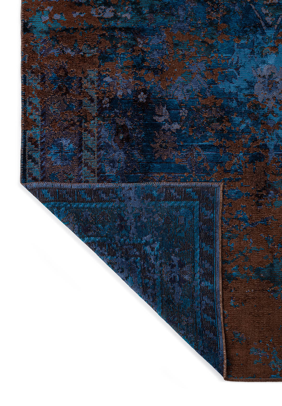 SPLENDOR ERA DARK BROWN - CYAN - DARK NAVY - NAVY BLUE RUG - 3