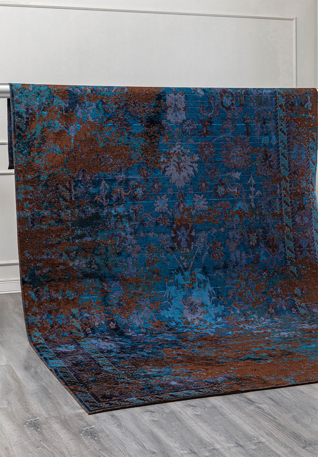 SPLENDOR ERA DARK BROWN - CYAN - DARK NAVY - NAVY BLUE RUG - 4