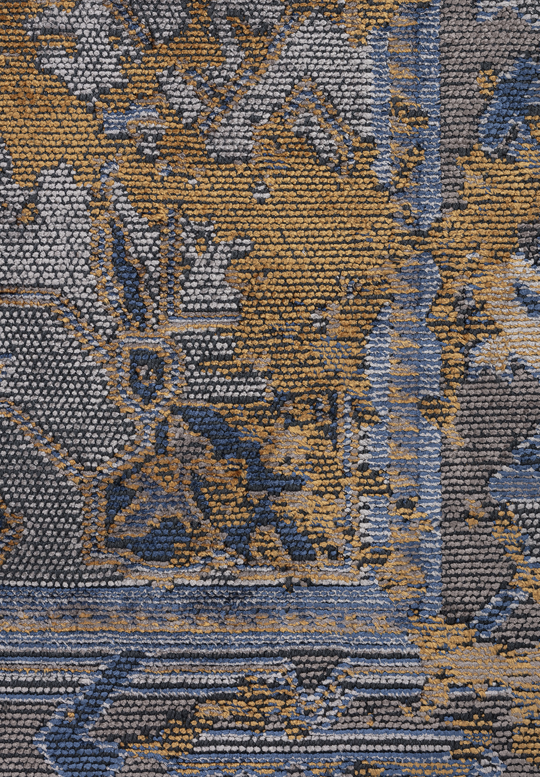 MONARCH ERA MUSTARD - DARK GREY - LIGHT GREY - NAVY BLUE RUG - 5