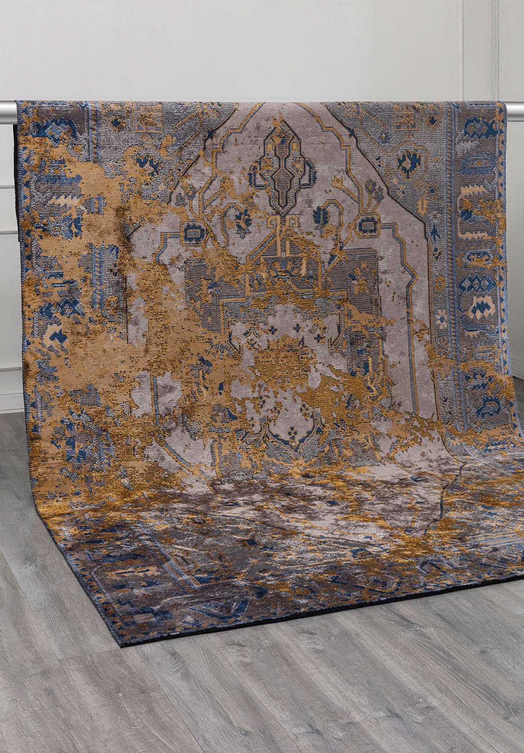 MONARCH ERA MUSTARD - DARK GREY - LIGHT GREY - NAVY BLUE RUG - 4