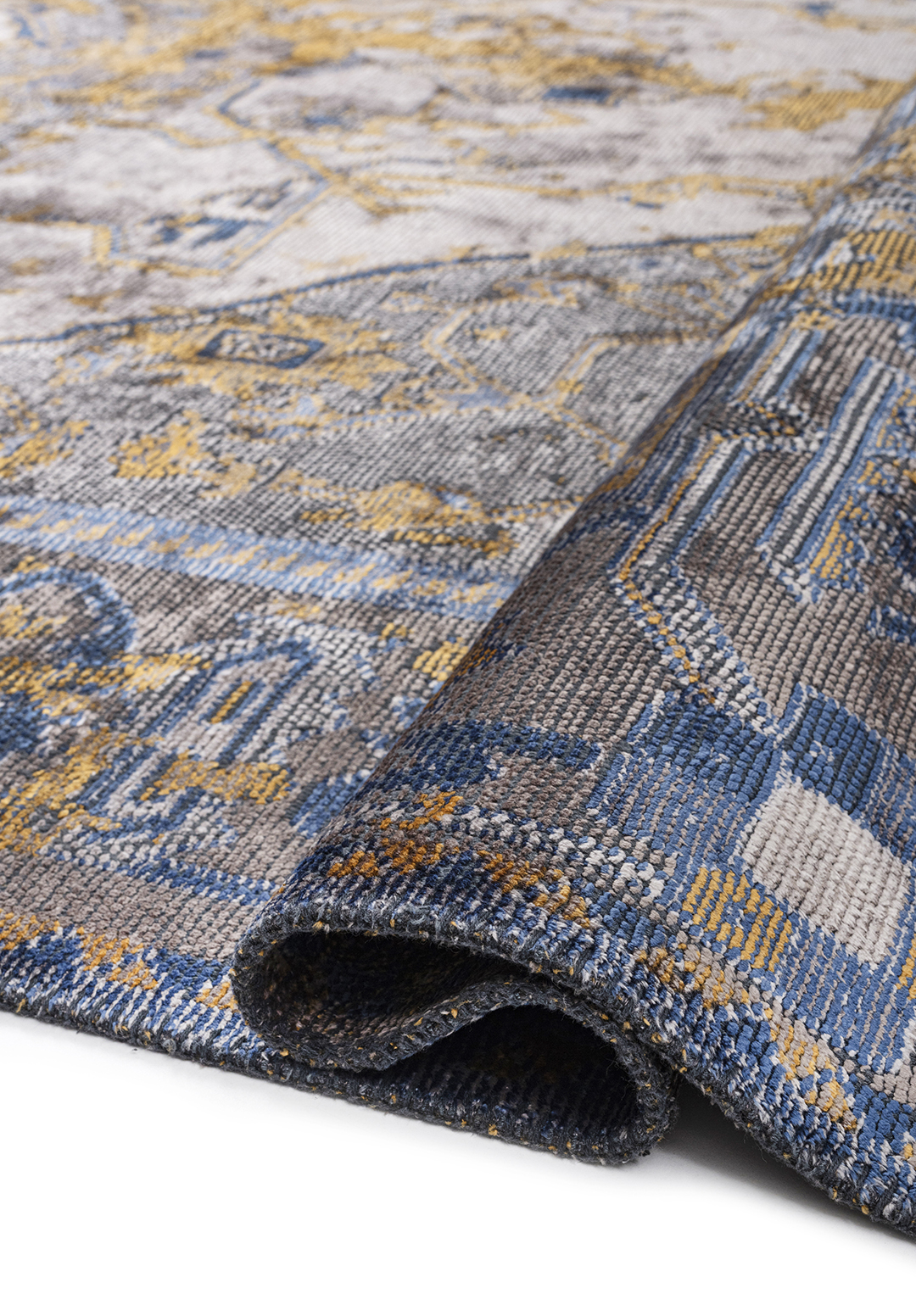 MONARCH ERA MUSTARD - DARK GREY - LIGHT GREY - NAVY BLUE RUG - 2