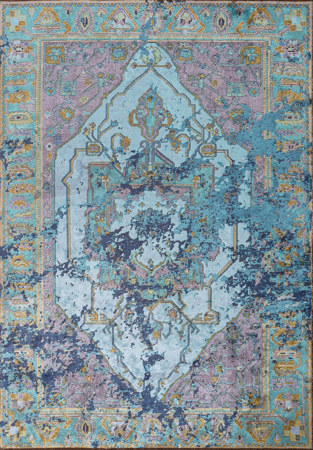 MONARCH ERA NAVY BLUE - TURQUOISE - LILAC - KIWI RUG