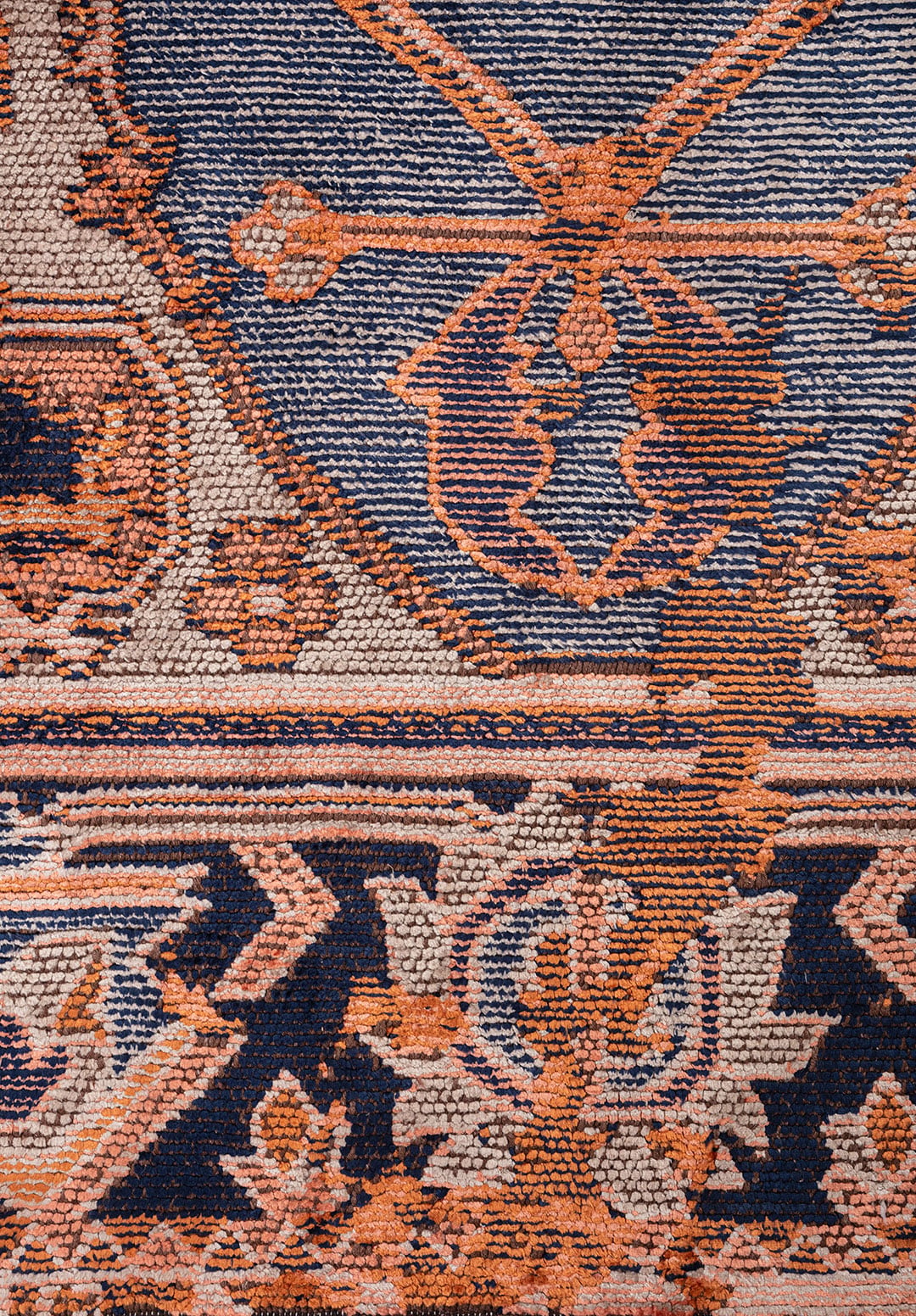 MONARCH ERA TERRA - DARK NAVY - ICE BLUE - LIGHT CORAL RUG - 5