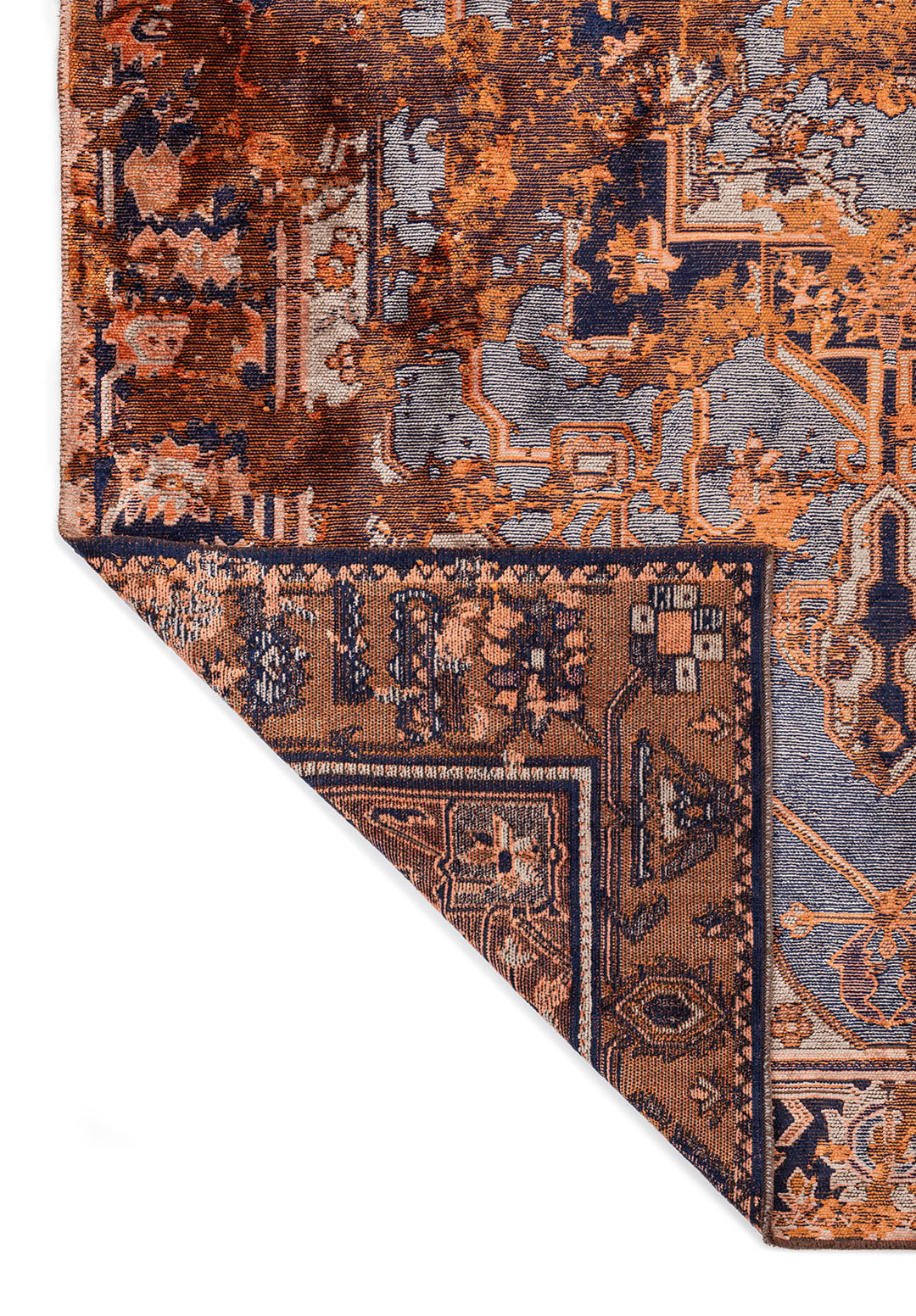 MONARCH ERA TERRA - DARK NAVY - ICE BLUE - LIGHT CORAL RUG - 3