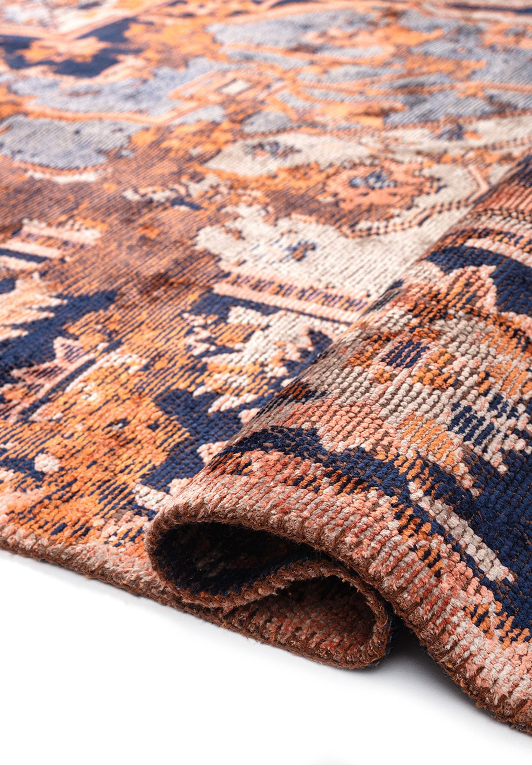 MONARCH ERA TERRA - DARK NAVY - ICE BLUE - LIGHT CORAL RUG - 2