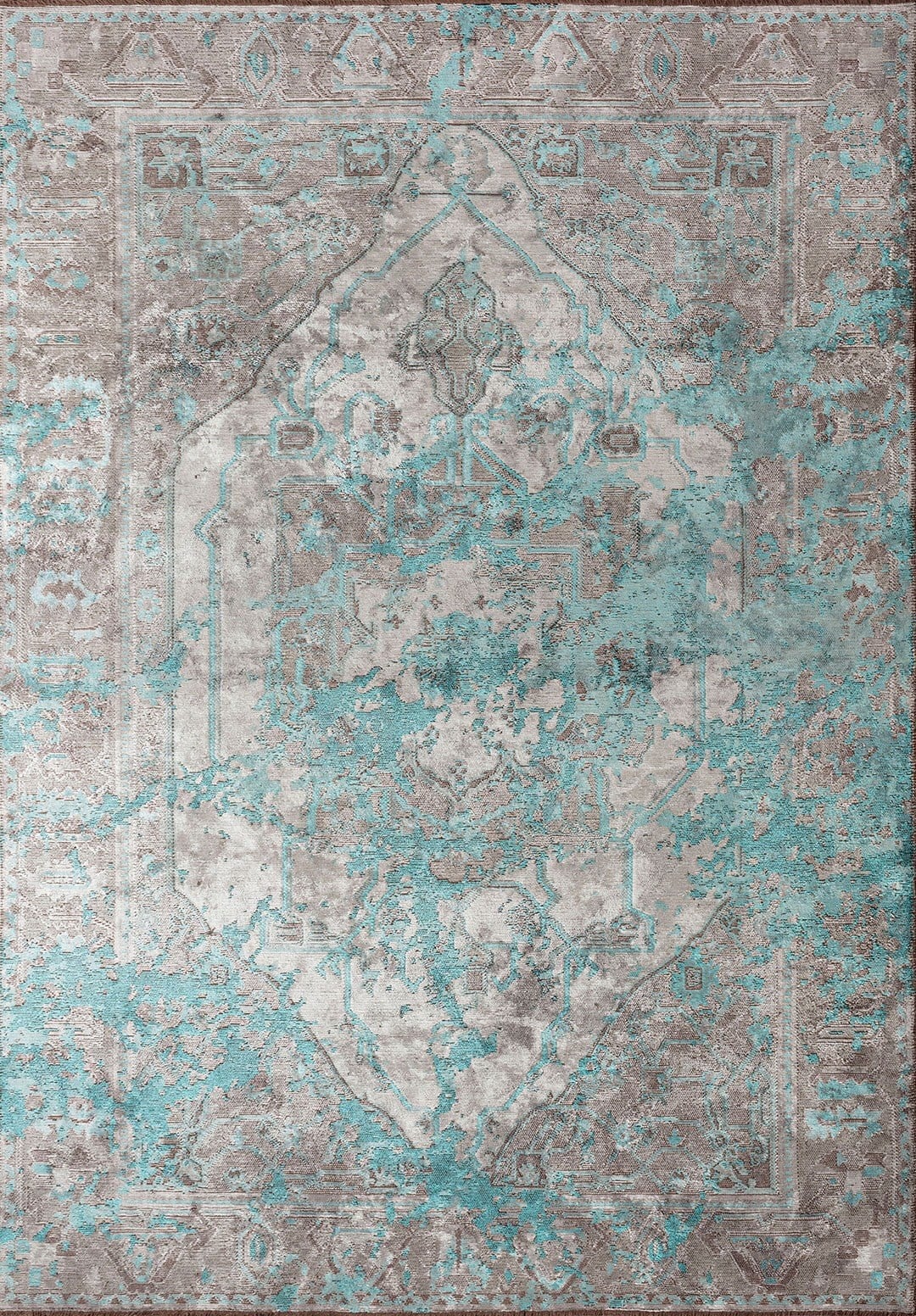 MONARCH ERA TURQUOISE - GREY - LIGHT GREY - DARK GREY RUG