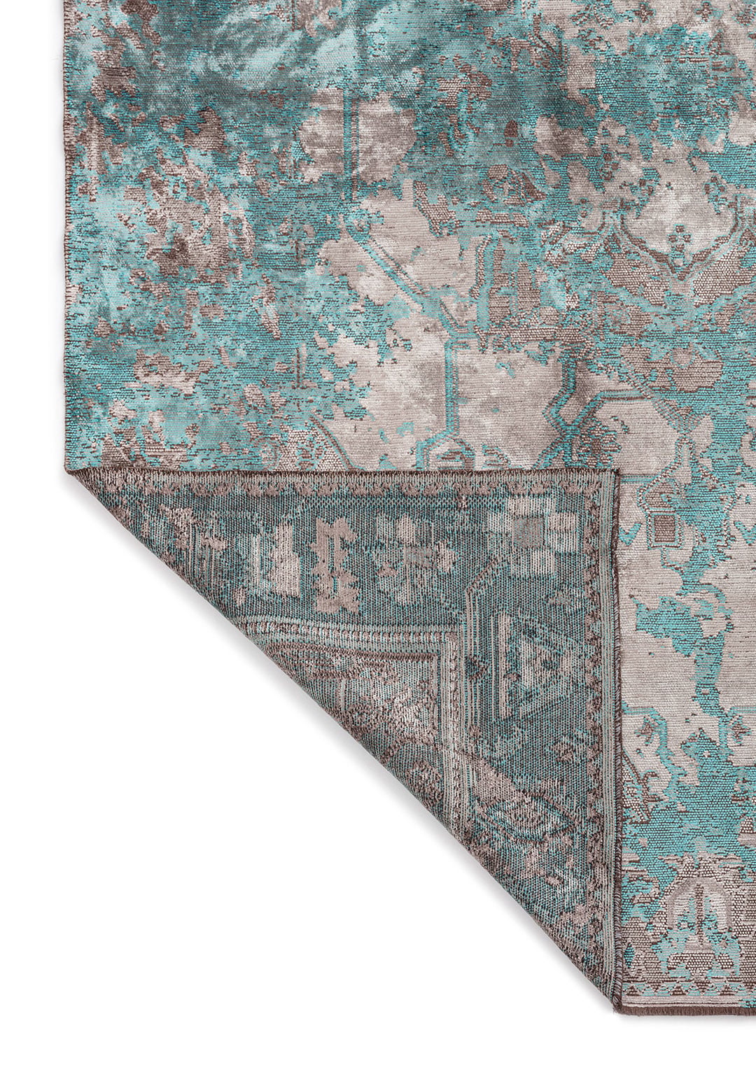 MONARCH ERA TURQUOISE - GREY - LIGHT GREY - DARK GREY RUG - 3
