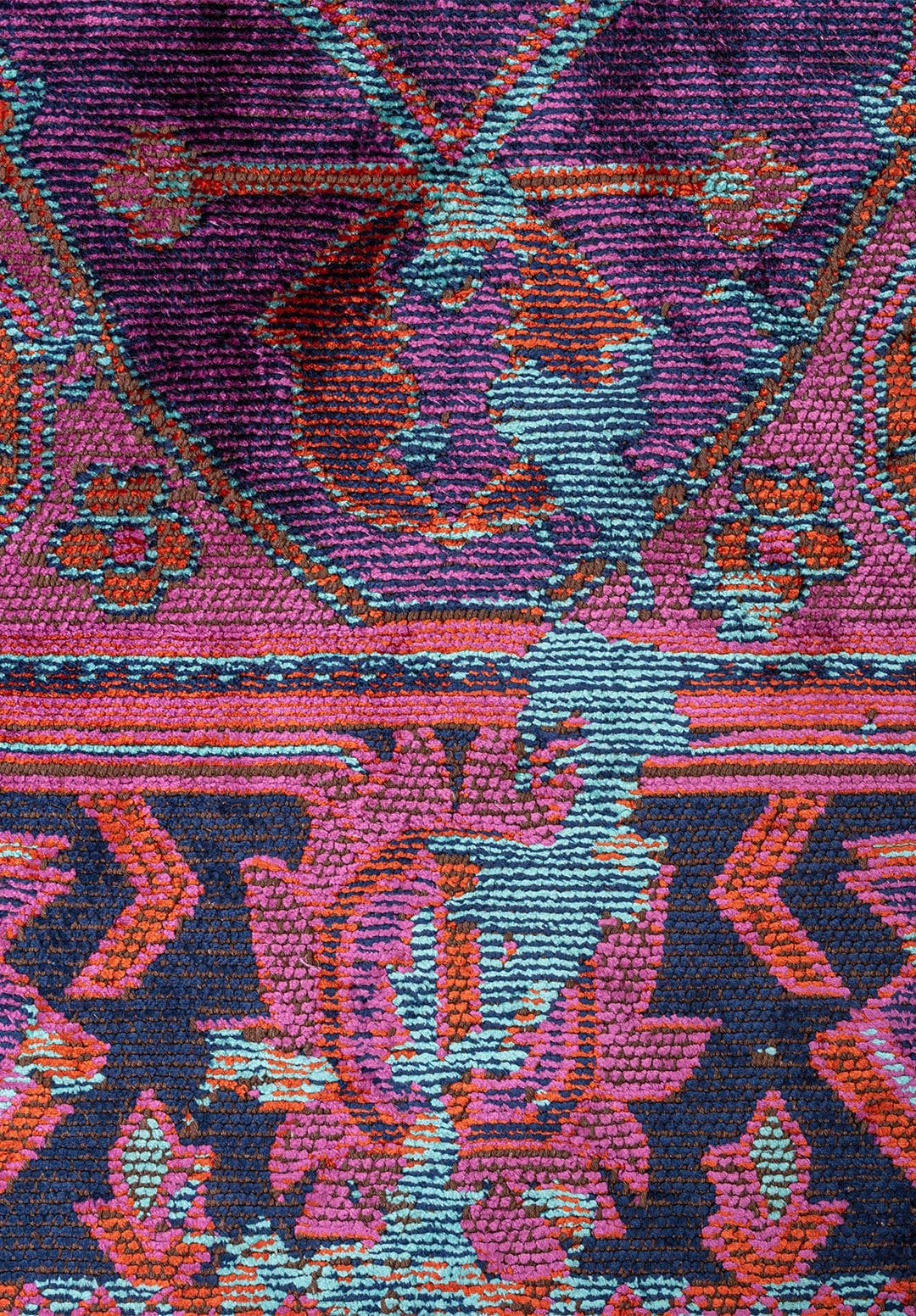 MONARCH ERA TURQUOISE - DARK NAVY - PURPLE - RUST RUG - 5