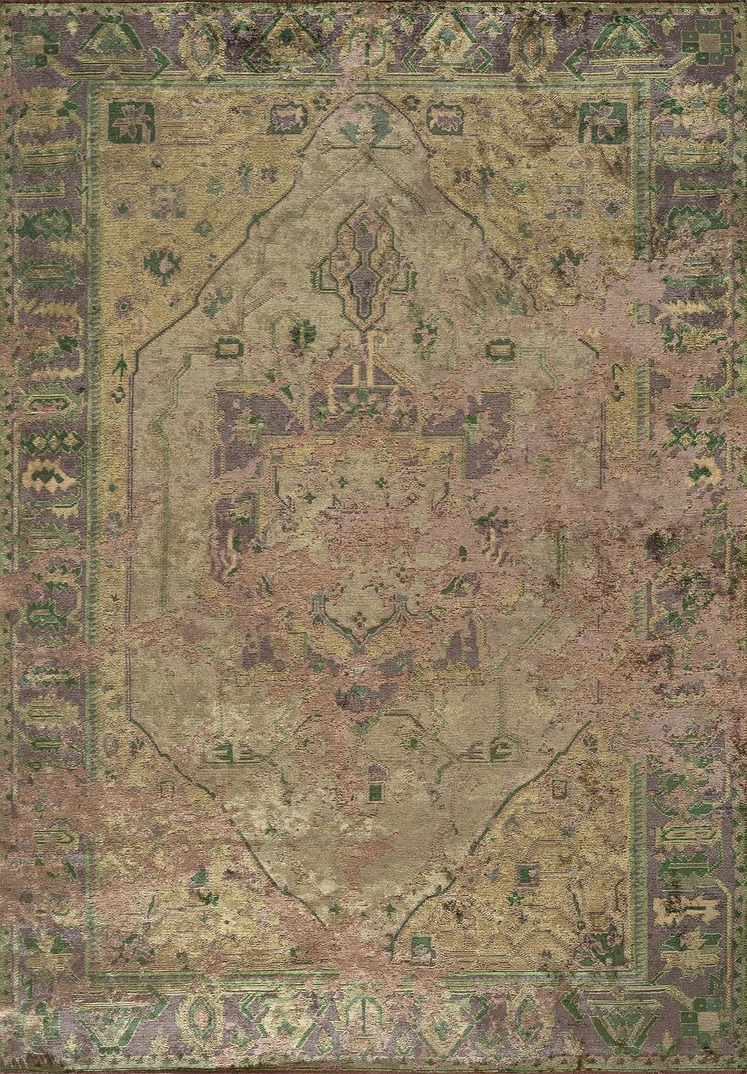 MONARCH ERA MINK - ANTHRACITE - GREEN - FOREST GREEN RUG - 1