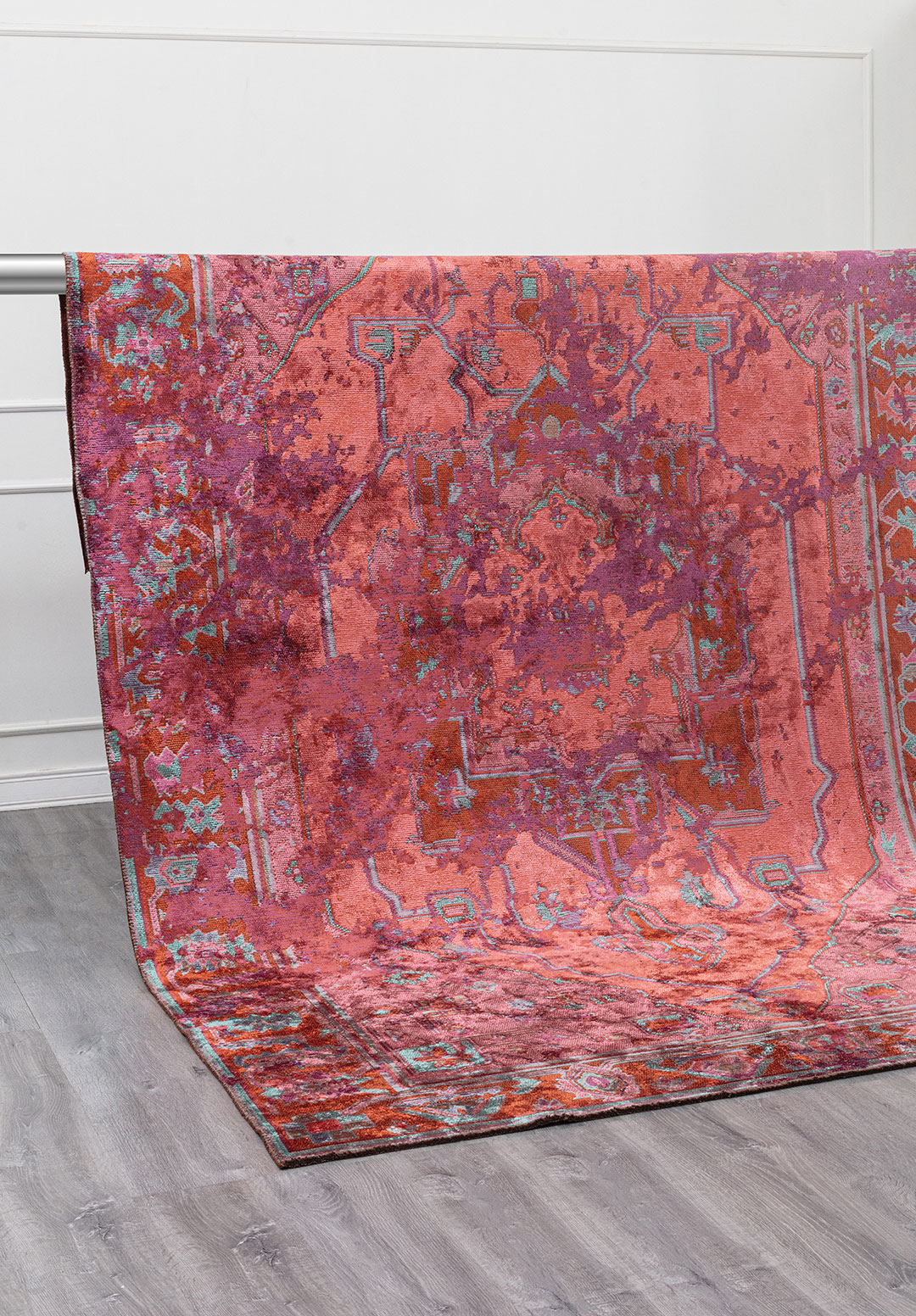 MONARCH ERA PURPLE - RUST - PINK - TURQUOISE RUG - 4