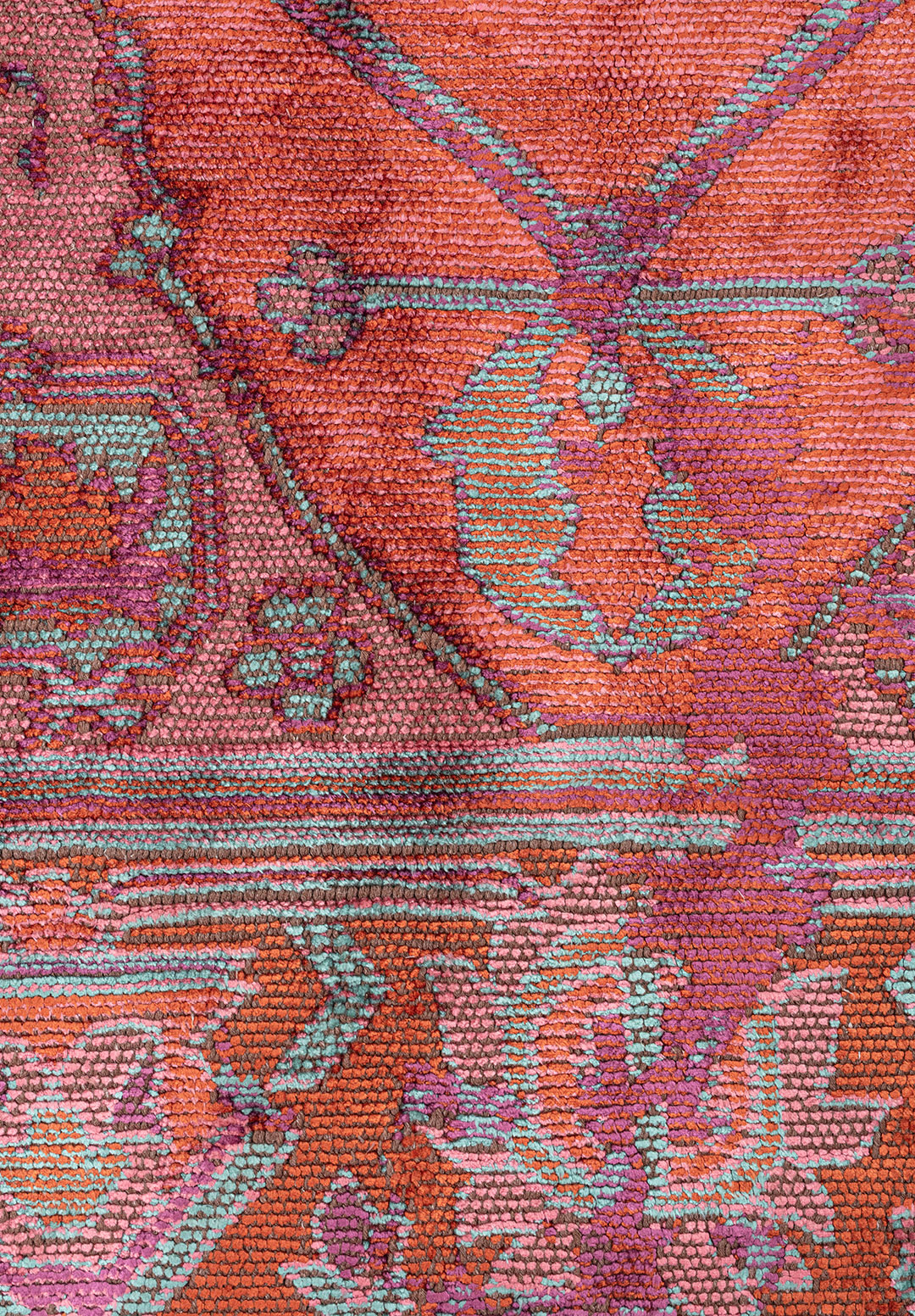 MONARCH ERA PURPLE - RUST - PINK - TURQUOISE RUG - 5