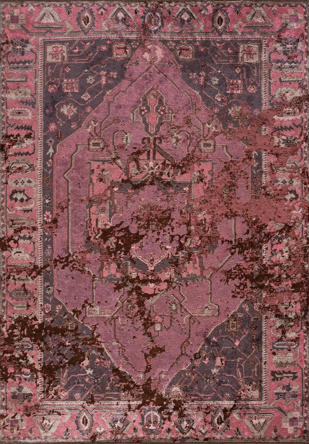 MONARCH ERA DARK BROWN - ROSE - CHARCOAL - NOUGAT RUG - 1