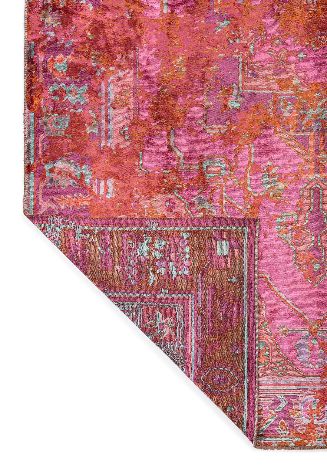 MONARCH ERA RUST - PURPLE - PINK - TURQUOISE RUG - 3