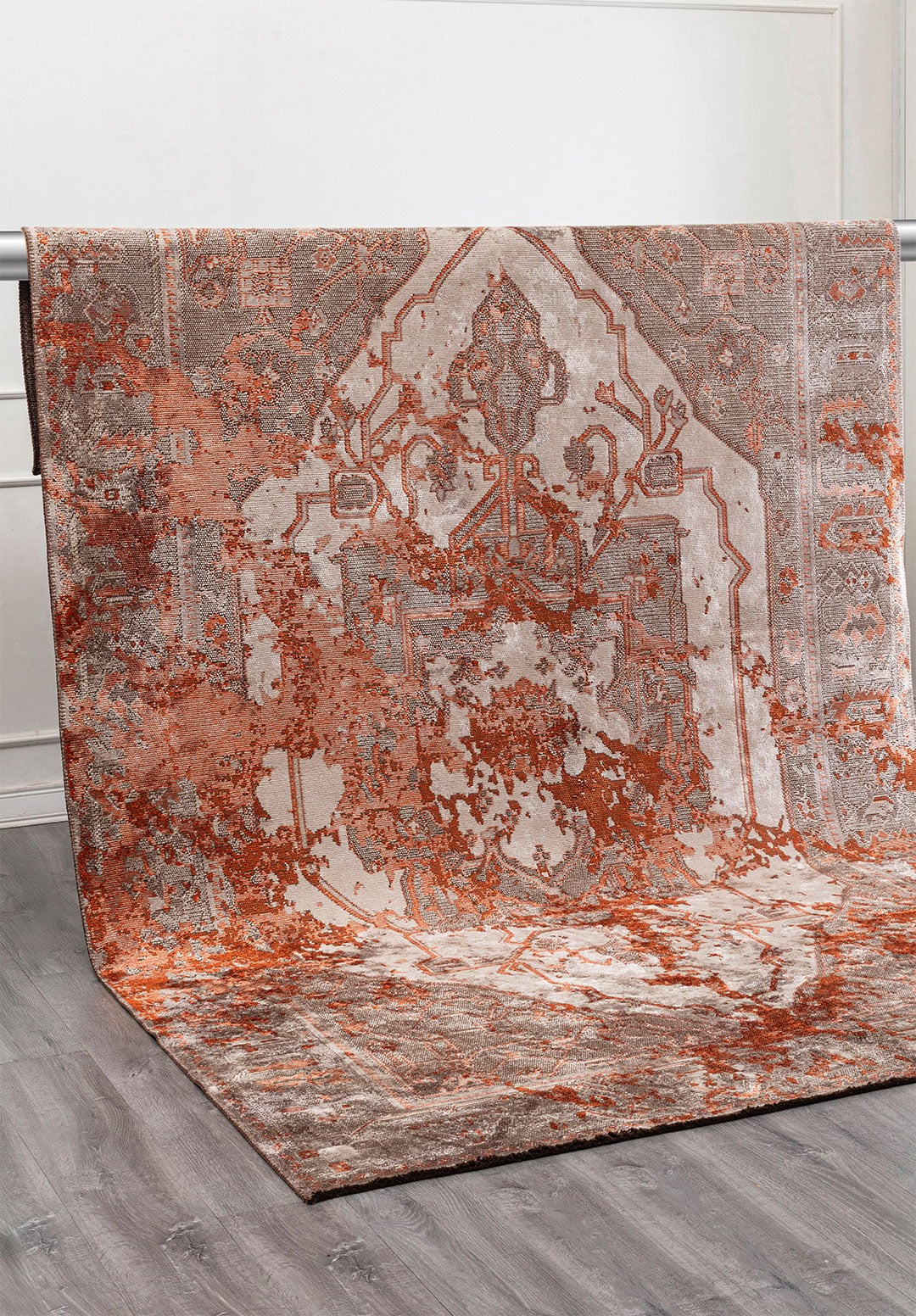 MONARCH ERA RUST - GREY - LIGHT GREY - DARK GREY RUG - 4