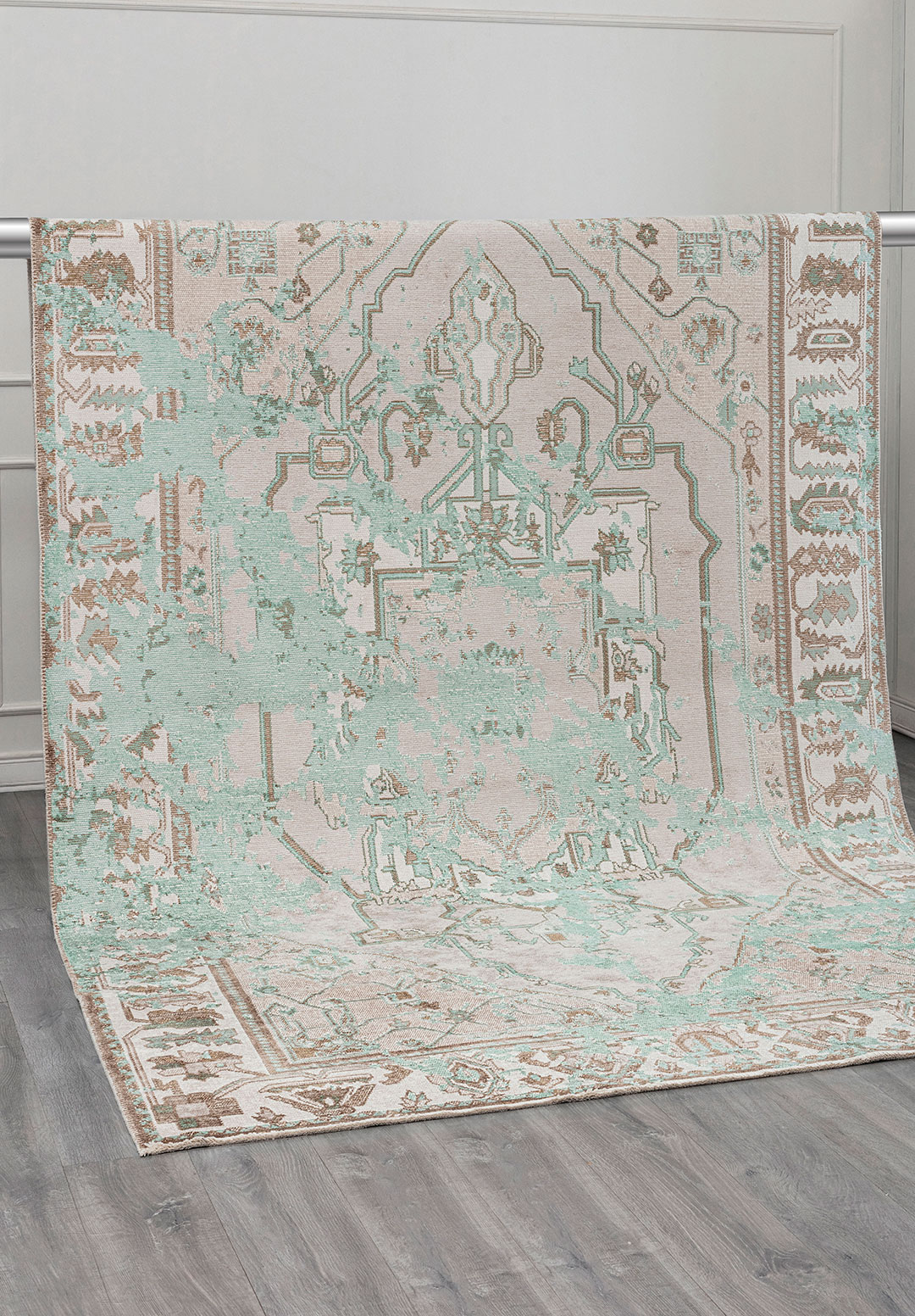 MONARCH ERA RIVER GREEN - ECRU - STONE - MINK RUG - 4