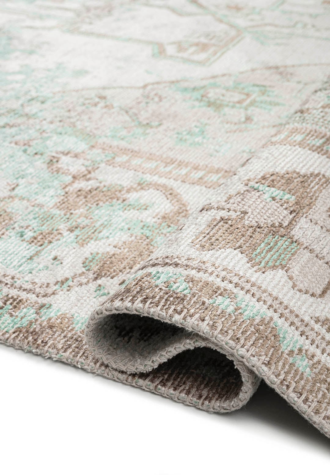 MONARCH ERA RIVER GREEN - ECRU - STONE - MINK RUG - 2