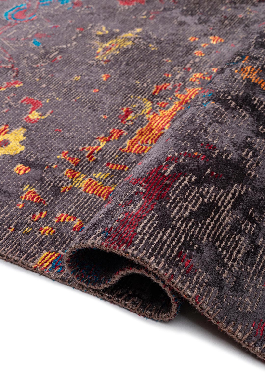 FORTRESS ERA CHARCOAL - CYAN - RED - CHARCOAL - ORANGE - YELLOW RUG - 2