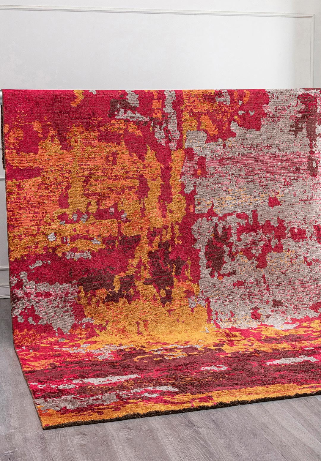 QUASAR ORANGE - GREY - MAGENTA - CHERRY RUG - 4