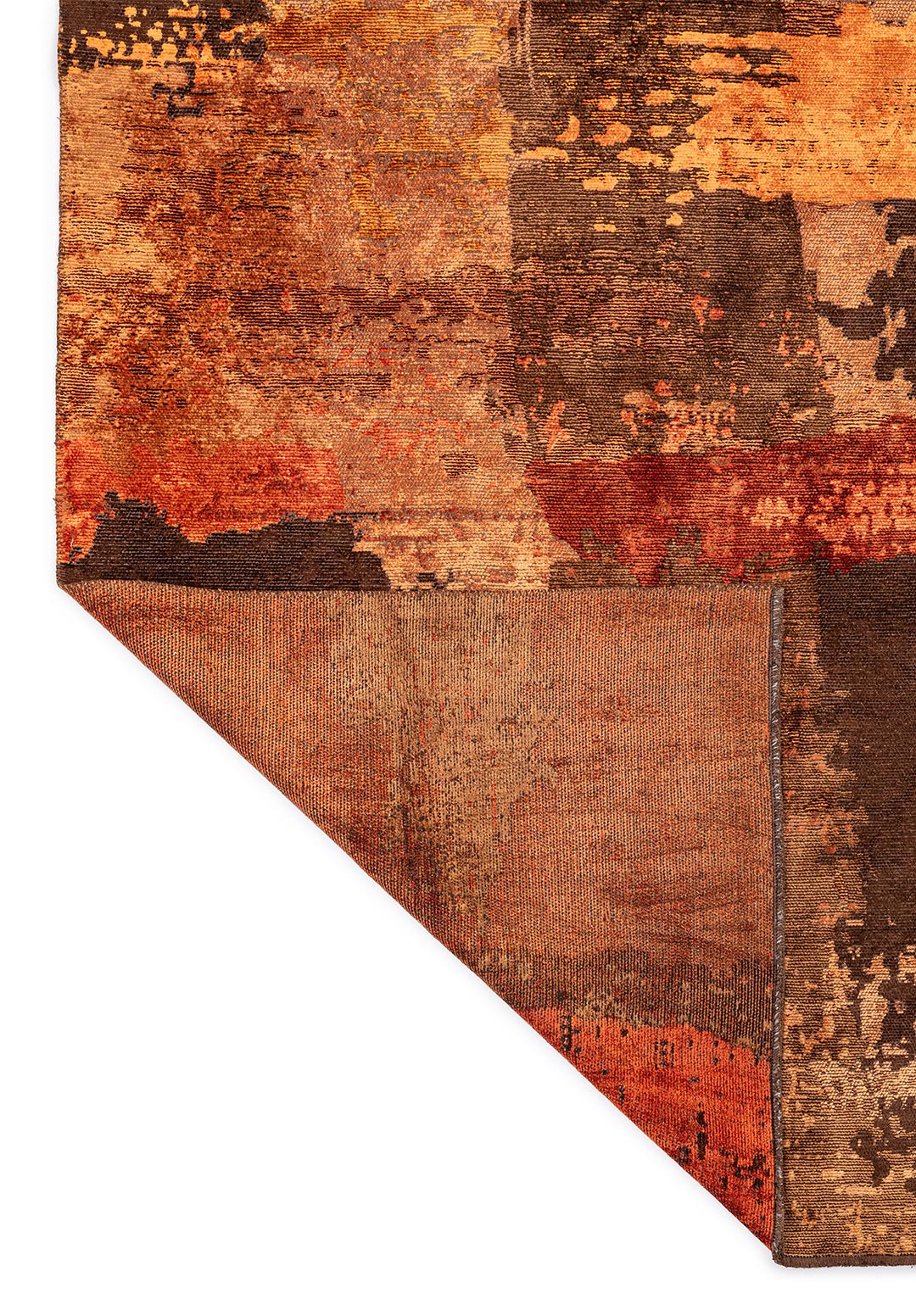 LUSH TERRA - CACAO - RUST - DARK BROWN - ORANGE - MUSTARD RUG - 3