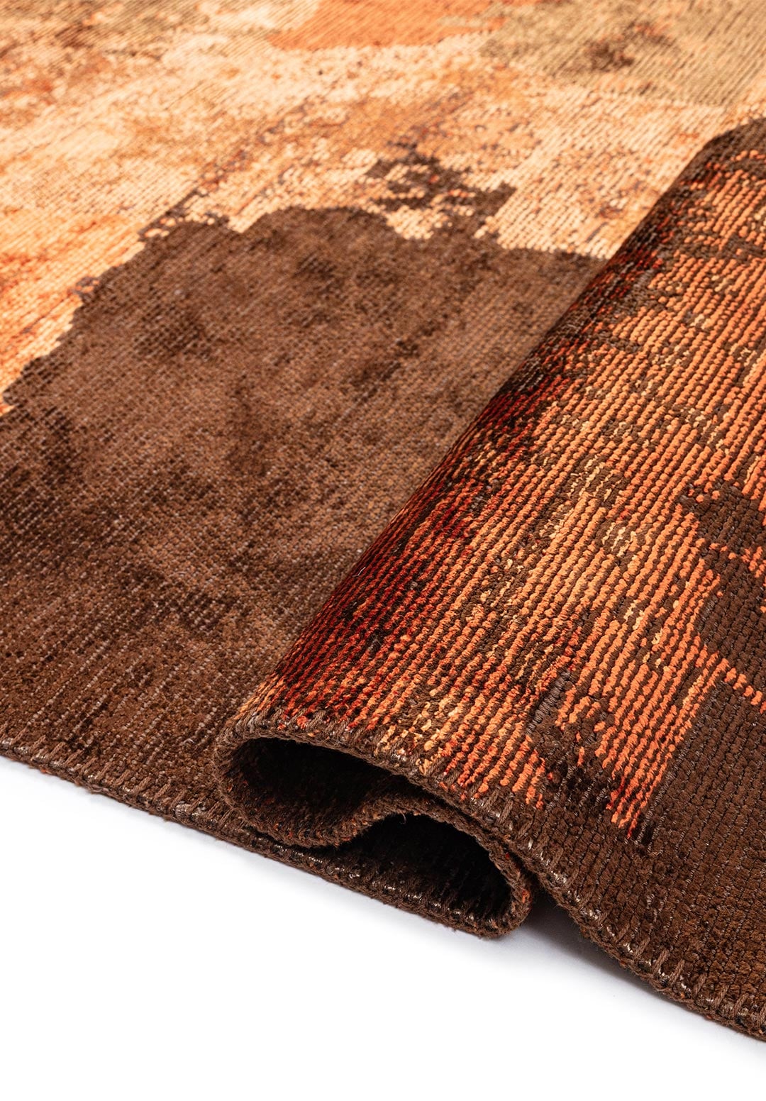 LUSH TERRA - CACAO - RUST - DARK BROWN - ORANGE - MUSTARD RUG - 2